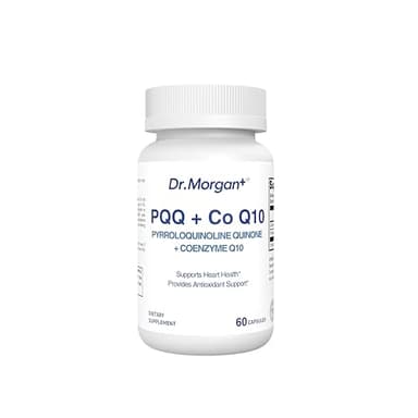 Dr. Morgan PQQ 20mg (Pyrroloquinoline Quinone) & CoQ10 100mg - Mitochondrial Energy & Cellular Vitality Support - Cognitive Antioxidant Formula - 60 Capsules, Non-GMO