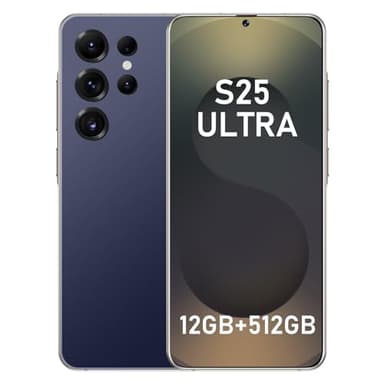 RokCokDok I25 Ultra Unlocked Smartphone, 12GB RAM 512GB ROM, HD Display, 48MP+108MP Camera, Android 15, 6800mAh Battery, 5G Dual SIM, Octa-Core Snapdragon 8 Gen3 (Purple)