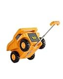 PUQU Monster Truck Design Kids Travel Suitcase Toddler Luggage With Wheels (Yellow)