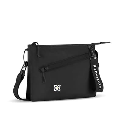 Sherpani Zoom, Small Crossbody Purse, Nylon Crossbody Bag, Lightweight Cross Body Bag, Sleek Dual Pouch, Purses for Women, Travel Gift, RFID Protection (Raven Heritage)