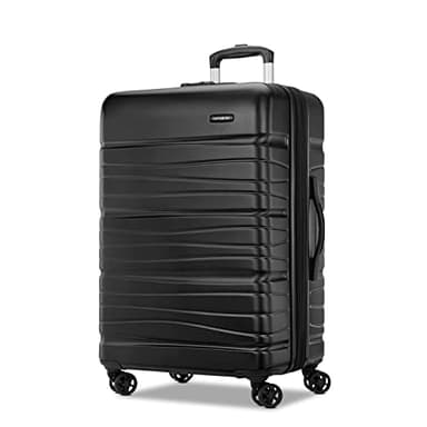 Samsonite Evolve SE Hardside Expandable Luggage, Bass Black, Large Spinner