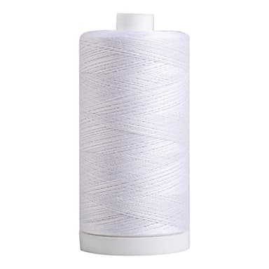 Connecting Threads White 100% Cotton Thread for Sewing, Quilting, and Crafting - 50-Weight - 1200 Yard Large Spool (White)