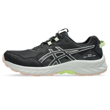 ASICS Women's Gel-Venture 10 Running Shoes, 8, Black/Whisper Green