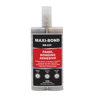 Maxi-Bond Panel Bonding Adhesive MB-835 – Two-Part Epoxy Adhesive, Non-Sag, High Strength for Metal, Fiberglass, Plastic & Composite Panels – Includes Mixing Nozzles, 200 mL (6.75 oz)