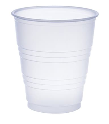 Dart Y5 5 oz Trans Ribbed Wall PS Cup (Case of 2500), 2.9"