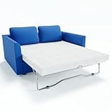 Rhyme Source 4.5 Inch Cold Gel Memory Foam Sofa Bed Mattress Replacement, Full Size, Blue, Medium Firmness