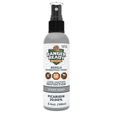 Ranger Ready Repellents Picaridin Insect Repellent Spray - Mosquito Repellent and Tick, Scent Zero, Travel Size Bug Spray (3.4 oz, Pack of 1)