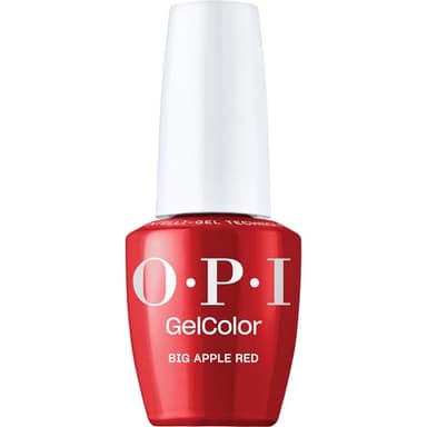 OPI GelColor Big Apple Red | Opaque Bright Red Crème LED Cure Gel Nail Polish | Salon-Quality Shine, Long-Lasting Wear | Vegan & HEMA Free | 0.5 Fl Oz