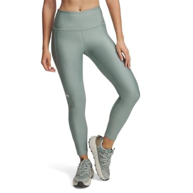 Under Armour Womens HeatGear Armour High Waisted Ankle No-Slip Leggings, (349) Silica Green / / White, Medium