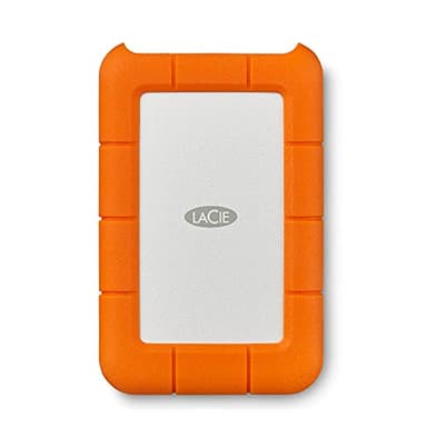LaCie Rugged USB-C 2TB External Hard Drive Portable HDD – USB 3.0 compatible, Drop Shock Dust Rain Resistant, for Mac and PC Computer Desktop Workstation Laptop, 1 Month Adobe CC (STFR2000800)