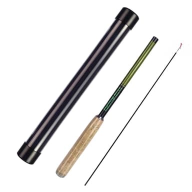 Eupheng Tenkara Fishing Rod, Black and Green, Portable Design with Cork Handle, Travel Case (10'0'' 10Sec)