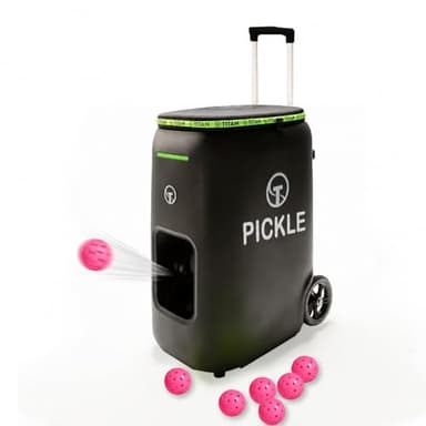 Titan ONE Pickleball Machine with Internal Oscillation & Free App | for Coaches, Clubs & Solo Practice, 85 to 240 Ball Capacity, Portable with Trolley Handle