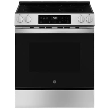 GE GRS500PVSS 30 in. 5 Burner Element Slide-in Electric Range in Stainless Steel with Crisp Mode