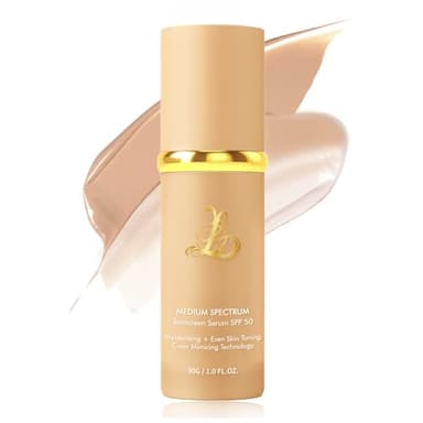 Foundation 4 in 1 - Color Changing Foundation, Medium Spectrum with SPF 50, Hypoallergenic Hydrating Liquid Concealer, Long-lasting & Waterproof Natural Finish - 1.06 fl oz