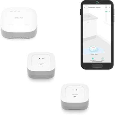 YoLink Smart Home Starter Kit: SpeakerHub & Water Leak Sensor 4 with 105dB Audio Alarm 2-Pack, SMS/Text, Email & Push Notifications, Freeze Warning, LoRa Up to 1/4 Mile Open-Air Range, w/Alexa, IFTTT