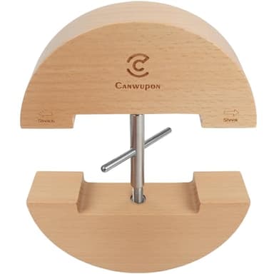 CANWUPON Hat Stretcher for Fitted Hats and Men Cowboy Hat - Jack Stretcher,The Screw with The Handle is Easy to Stretch,Solid Wood & Heavy Duty Unisex Hat (Stainless Steel)