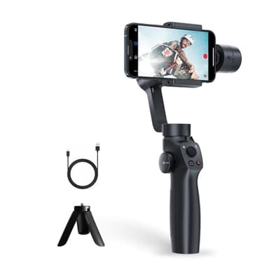 FUNSNAP Gimbal Stabilizer for iPhone, Phone Gimbal w/Focus Wheel Face Tracking for 16 15 Pro Max Android 3-Axis Phone Stabilizer for Video Recording Vlog
