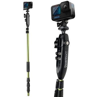 YOLOtek Veteran Owned - PowerStick 53" Stick Only - Boat Mount Give Constant Power for GoPro, DJI, Insta360, Mevo & All Action Cameras - Hands-Free Recording While Fishing or Boating