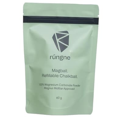 RUNGNE Chalk - Premium Sports Chalk for Rock Climbing, Bouldering, and Weightlifting - High-Performance Chalk for Superior Grip (Magball 60 g, 1 Pack)