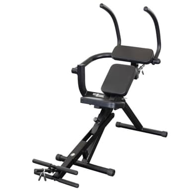 Best Fitness Semi Recumbent AB Crunch Bench, Lower & Upper Abdominal Muscles Workout Machine For Home Gym, Midnight Black