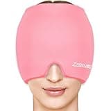 ZNÖCUETÖD Migraine Headache Relief Cap Hat Full Head ice Pack Wrap Cooling Gel Ice Beanie Cold Cap Hot/Cold Compress Therapy for Sinus, Stress, Tension, Head Pain Relief, Women