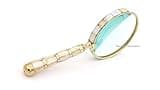RII Magnifying Glass with Mother of Pearl Handle, Handheld 10x Magnifying Glass Lens, Antique Magnifier, Reading, Inspection, Coin & Stamp, Astrologer, Low Sight Elderly Collectible Décor Gift 4"