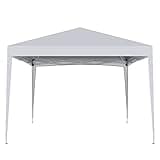 CAMORSA Pop Up Gazebo, 3mx3m Pop Up Gazebo with Powder Coated and Aluminum Alloy Frame, Portable Instant Commercial Gazebo with Carrying Bag, Anti-UV Event Shelter for Garden Party, White