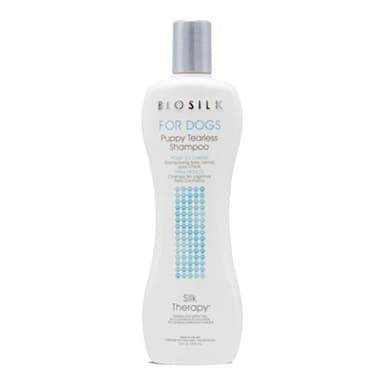 BioSilk for Dogs Puppy Tearless Shampoo, Gentle Dog Wash with Silk Proteins, Paraben and Sulfate Free Formula Helps Clean and Condition Coats for Puppies and Dogs, 12 Fl Oz