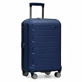 Traveler's Choice Pagosa Indestructible Hardshell Expandable Spinner Luggage, Navy, 22" Carry-on