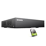 SANNCE 8-Channel 1080P Wired Home Surveillance Security Camera System DVR Recorder with 1TB Hard Disk Drive, Human Detection, Standalone DVR Video Recorder CCTV Support 5-in-1 CVBS/AHD/TVI/CVI/IP