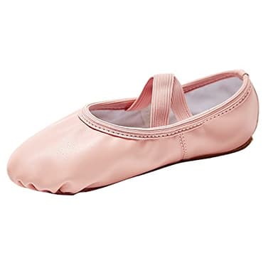 Stelle Ballet Shoes for Girls Soft Leather Dance Slippers Ballerina Shoes(Ballet Pink,9MT)