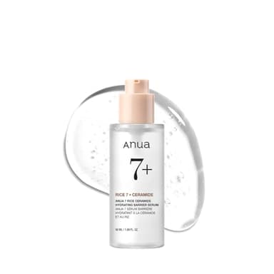 Anua Rice Ceramide 7 Hydrating Barrier Serum, Moisturizing Face Serum, Non-comodogenic, Hyaluronic Acid, Niacinamide, Lightweight, Fragrance Free, Sensitive Dry Skin, Korean Skincare, 1.69 fl oz