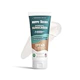 SPF 45 Biodegradable Mineral Sunscreen for Face & Body, Non Toxic Organic Natural Sunscreen, Non Nano Coral Reef Safe Sunscreen Travel Size 2.5 Fl Oz