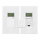 ENERLITES Programmable Digital Timer Switch for Lights, Fans, Motors, 7-Day 18 ON/OFF Timer Settings, 1-Pole, No Neutral Wire Required, UL/cUL Listed, Wall Plate Included, HET01-C-J-WWP, 2 Pack, White