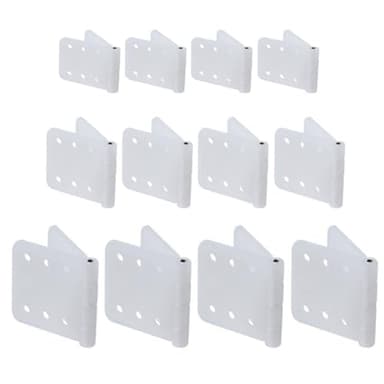 60Pcs Pinned Nylon Hinges Loose-Leaf for RC Airplane Plane Model Aircraft Parts KT Board Fixed Wing Model Plane Control Surface Connecting 3 Sizes