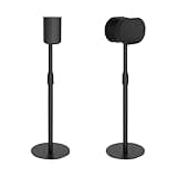 PEGZONE Adjustable Height Speaker Stands Compatible with SONOS Era 300 and Era 100, Height Adjustable up to 42.6'', Floor Stands with Cable Management, Speaker Mount, Black, 2 Pack (Pair)