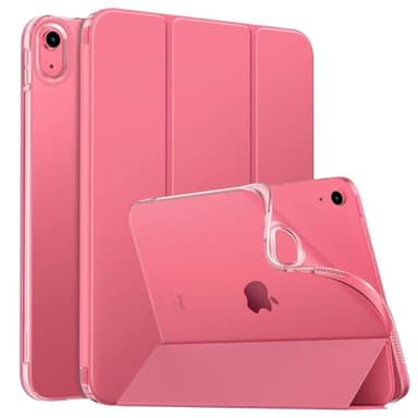 MoKo Case for New iPad (A16) 11th Generation 2025/ 10th Generation 2022, iPad 11 inch/ 10.9 inch Case with Soft TPU Translucent Frosted Back Cover, Auto Wake/Sleep, Support Touch ID, Watermelon