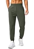 Soothfeel Men's Joggers with Zipper Pockets Golf Joggers Lightweight Sweatpants Athletic Workout Pants for Men Track 30" (Sage Green, M)