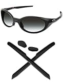 Mryok Replacement Earsocks Nosepieces Kits for Oakley Eye Jacket Redux OO9438 Sunglasses - Black