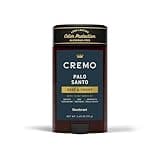 Cremo Palo Santo Aluminum Free Deodorant for Men, 48-hour Long Lasting Odor Protection, 2.65oz