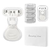 BeautyGlow Mini Razors for Women, Extra Smooth On The Go Razor with 1 Travel Case + 1 Handle + 5 Blade Refills + 1 Gift Box, 5 Blades Portable Body Razor for Shaving and Hair Removal (White)