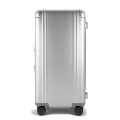 ZERO Halliburton Classic Aluminum 3.0 - Portable Trunk 99L – Large Aluminum Checked Luggage with Wheels, TSA Lock, and Spacious Interior for Long Trips SILVER