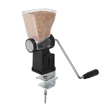 Kitchen Crop Hand Crank Grain Mill Wheat Flour Grinder, Stainless Steel Metal Burrs (The Grain Mill)