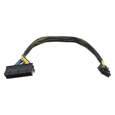 ApplianPar 24 Pin to 10 Pin ATX PSU Main Power Supply Adapter Braided Sleeved Cable for IBM/Lenovo PCs Motherboard and Servers 12-inch