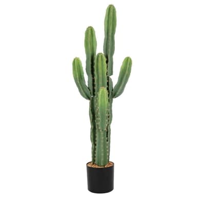 Nafresh UV-Resistant Artificial Fake Cactus Plants 4ft – Large Faux Cowboy Cactus for Indoor & Outdoor Home, Office, or Garden Decor
