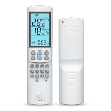 KTN828 Universal Mini-Split Air Condition Remote Control Dual °F/°C Modes - Works with Samsung, Lennox, Kenmore, Mitsubishi, Frigidaire, Hitachi, LG, Sharp, Panasonic, Toshiba, & More
