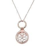 Airtag Necklace for Adults, Metal Jewelry Chain Airtag Holder Necklace for Women Men GPS Tracker Necklace Compatible with Air Tag (Rose Gold)