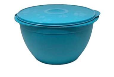 YMR for Tupperware Maxi Jumbo Mega Mixing Salad bowl blue with Seal - 42 cups