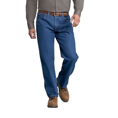 Red Kap mens Relaxed Fit jeans, Stonewash, 36W x 30L US
