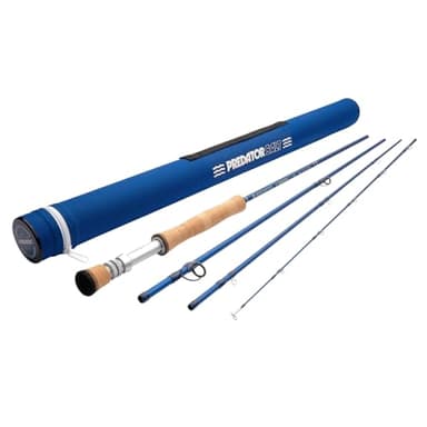 Redington Predator Salt Fly Rod – Fast Action Saltwater Fly Rod – Full-Wells Grip, Anodized Reel Seat, Chrome Guides – Striper, Redfish, Bonefish, Tarpon, Permit – 6WT 9'0" 4PC